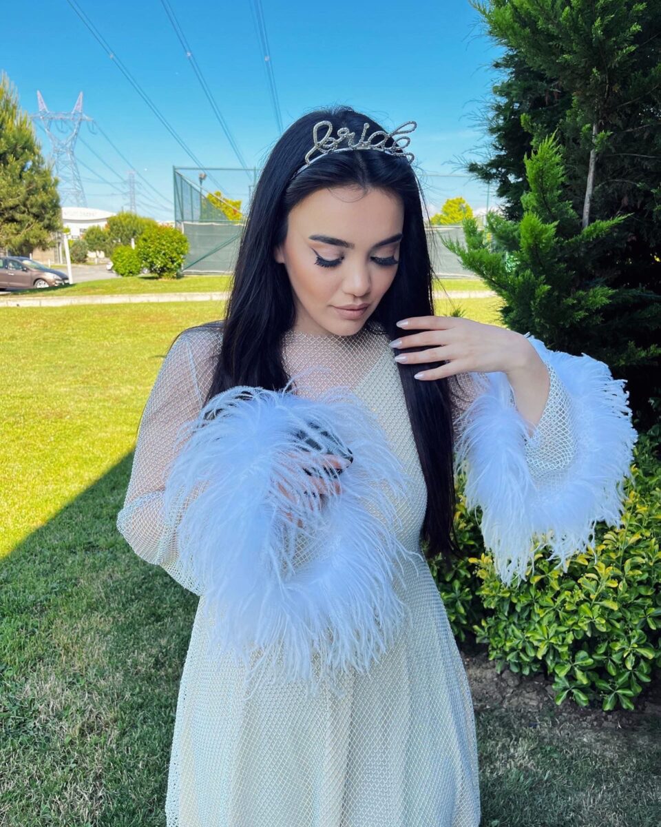 BLOOM beyaz elbise Marcnomia™